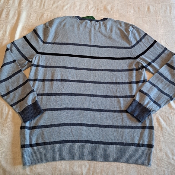 Hawker Rye men's size size XL 3 Shades of blue Cotton Cashmere crew neck sweater - Picture 4 of 5